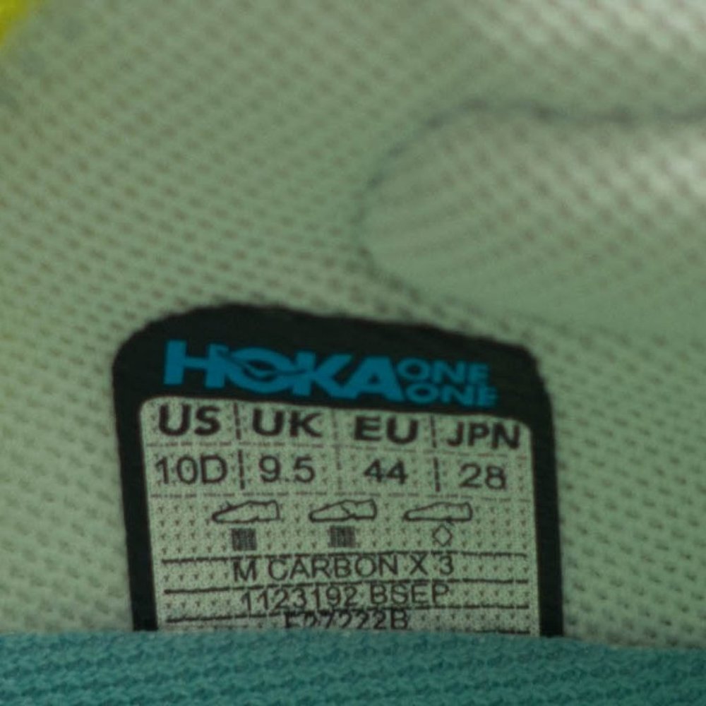 Hoka One One Carbon X 3 Running Shoes - Men's Size 10 - Green Yellow - Picture 11 of 11